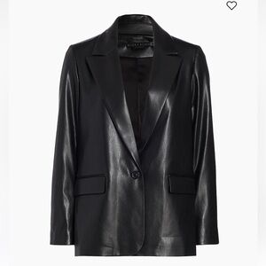 Alice and Olivia Denny Faux Leagher Blazer